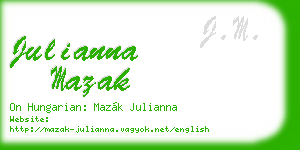 julianna mazak business card
